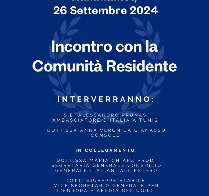 Incontro con la comunità residente